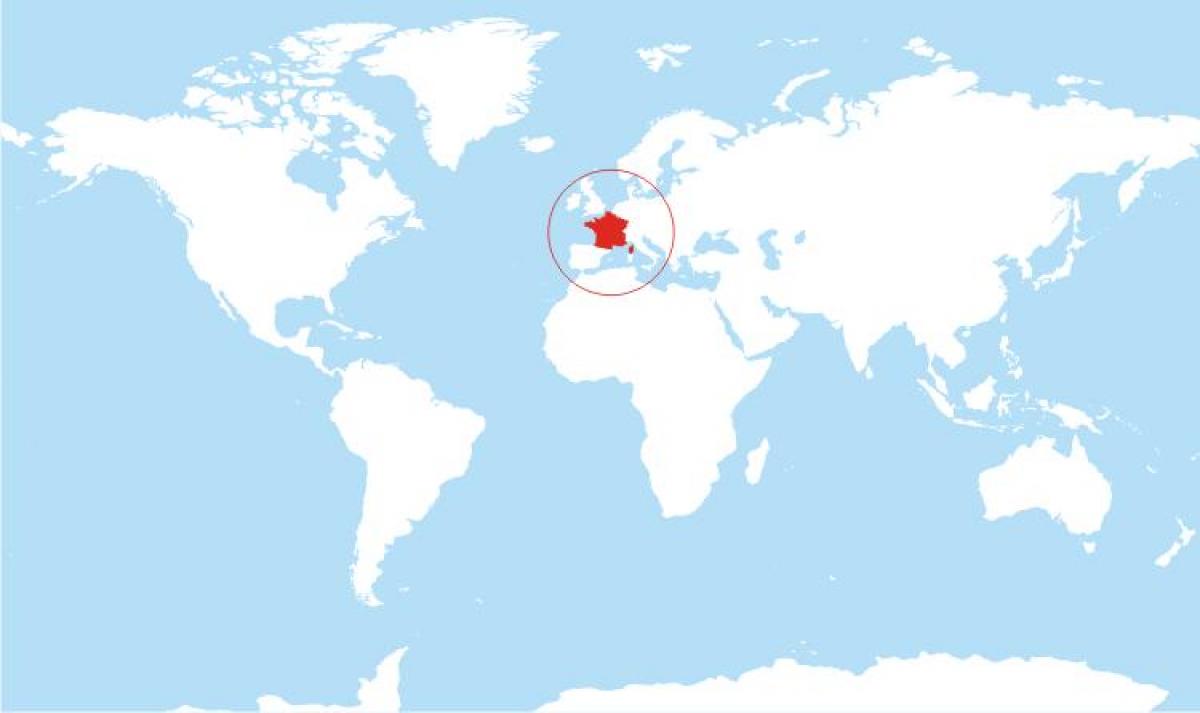 Francia nella mappa del mondo