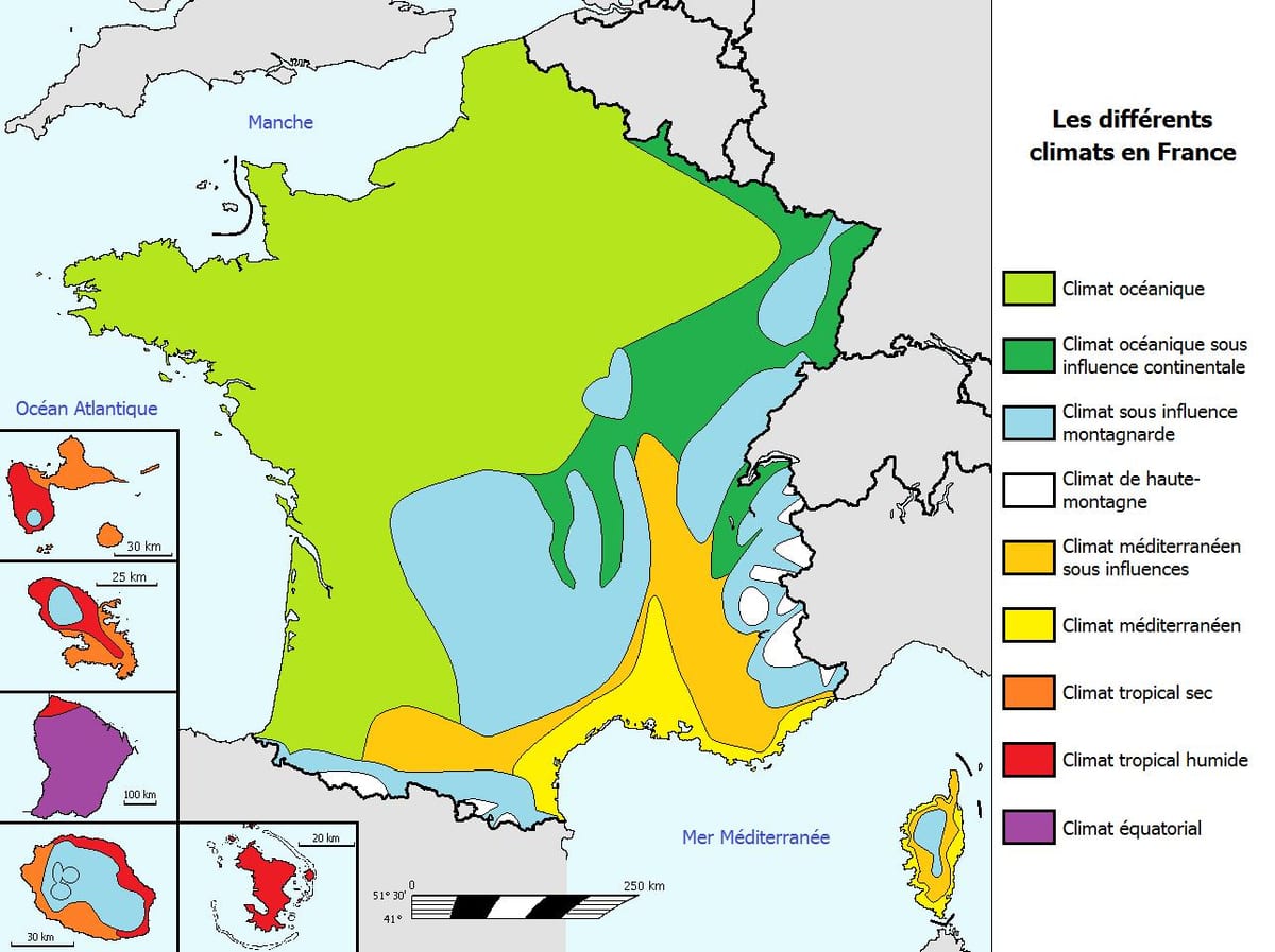 mappa della Francia meteo