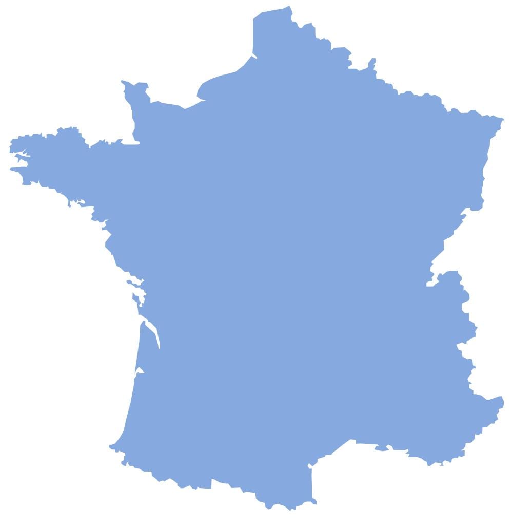 Francia mappa vettoriale