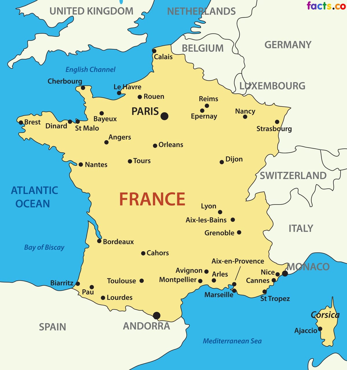 mappa della Francia paese