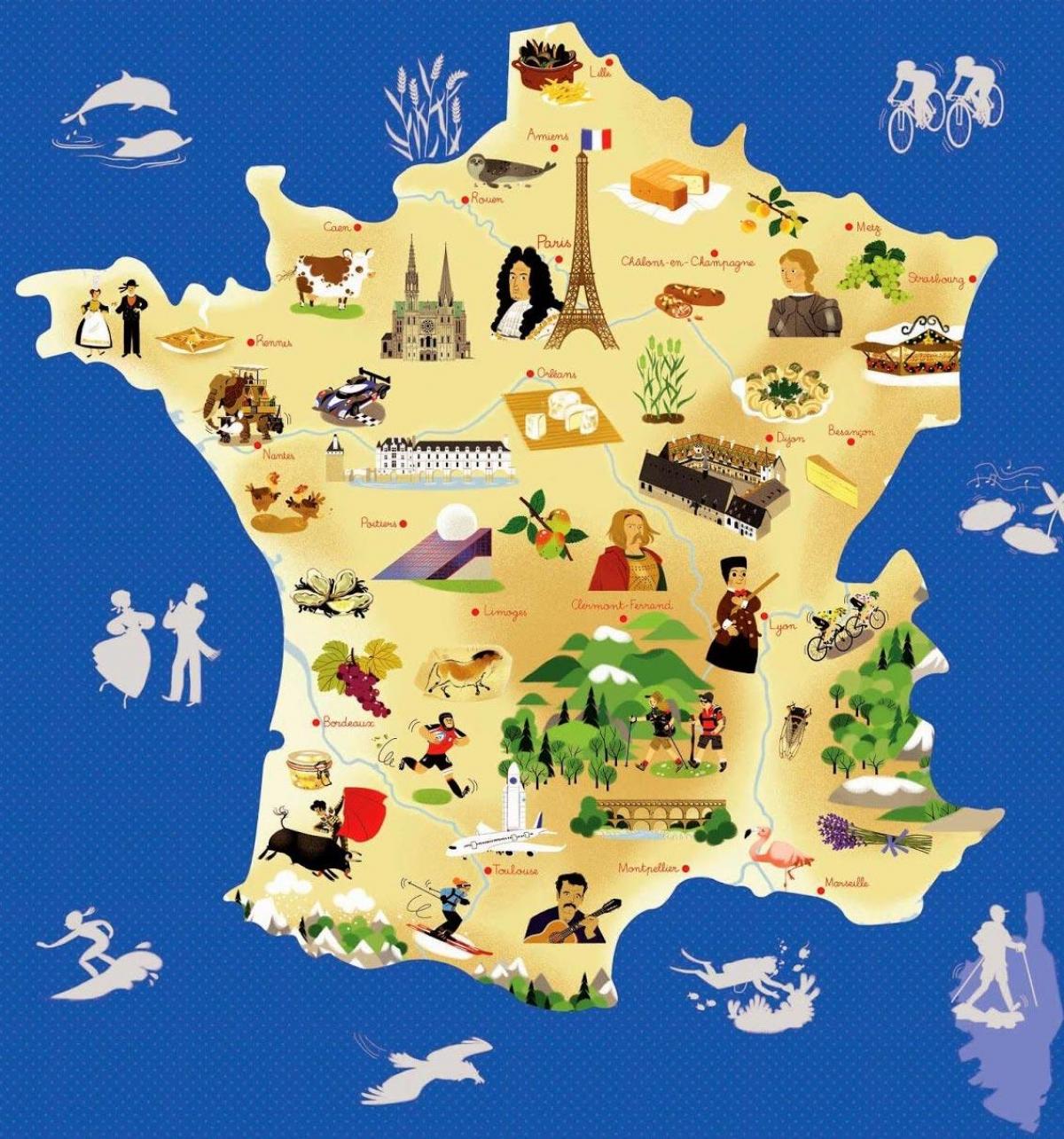 mappa della Francia turismo