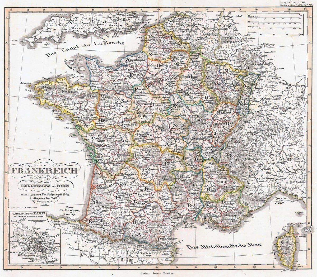 mappa della Francia storico
