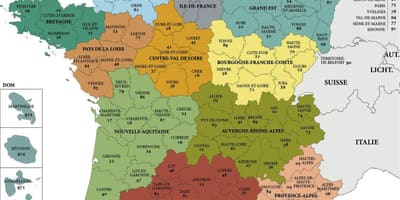 Mappa della Francia dipartimento
