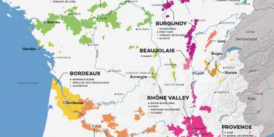 Francia paese del vino sulla mappa