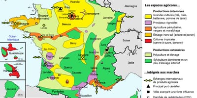 Mappa della Francia agricoltura
