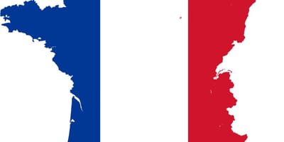 Mappa della Francia bandiera