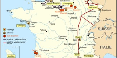 Mappa della Francia benzina