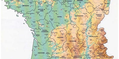 Mappa della Francia elevazione