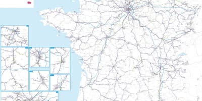 Francia ferroviario mappa dettagliata