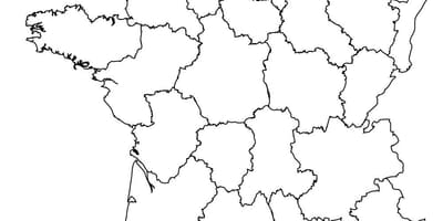 Mappa della Francia in bianco e nero