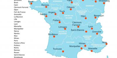 Mappa della Francia ospedale