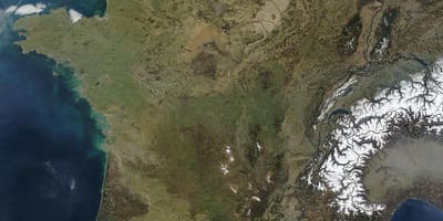 Mappa della Francia satellitare