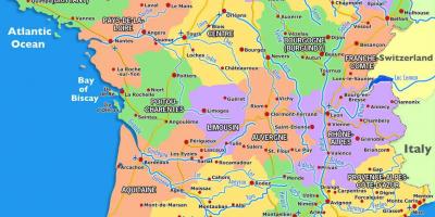 Mappa turistica della Francia attrazioni turistiche