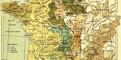 Mappa della Francia medievale