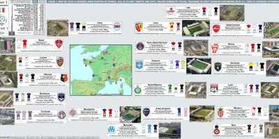 Mappa della Francia stadio
