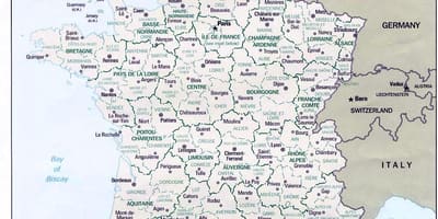 Una mappa della Francia