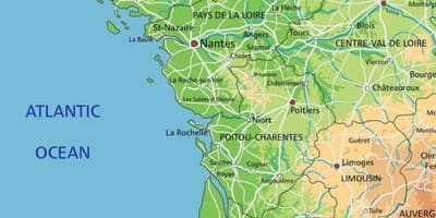 Mappa della Francia occidentale