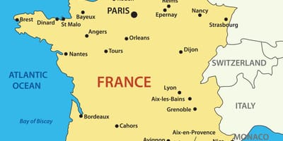 Mappa della Francia per i bambini