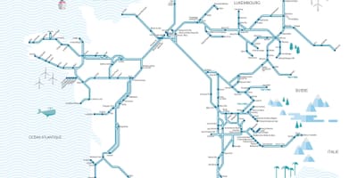 Tgv Francia mappa della rete