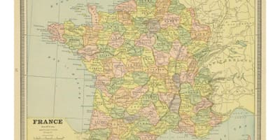 Mappa della Francia vintage